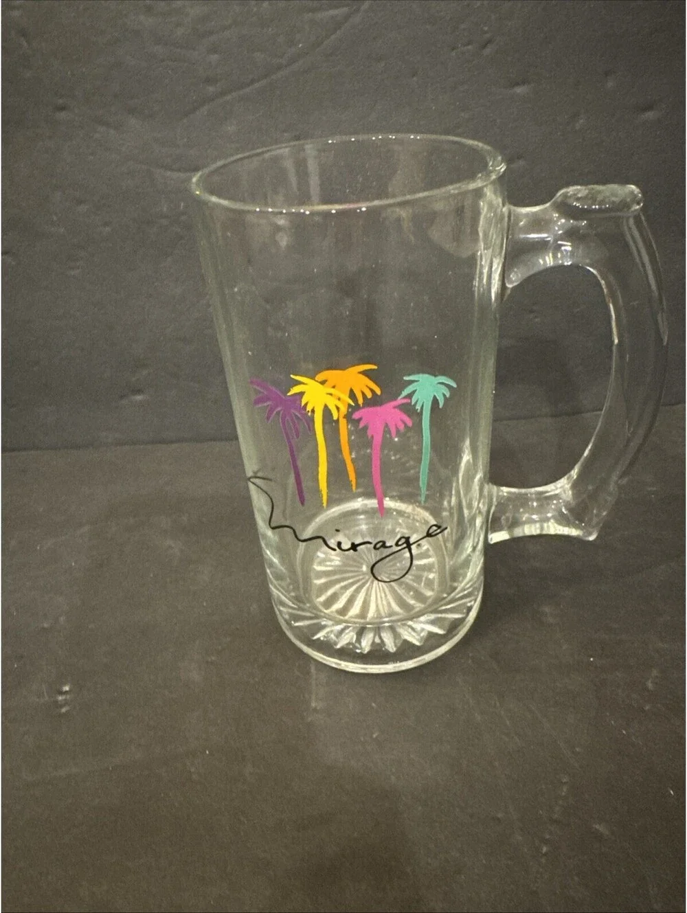 Rare Vintage Mirage Las Vegas Beer Glass Stein - 12oz 5.5” H
